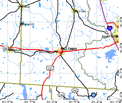 Quitman, GA map
