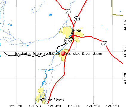 Deschutes River Woods, OR map