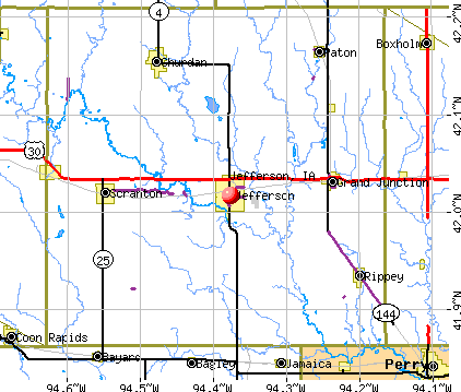 Jefferson, IA map