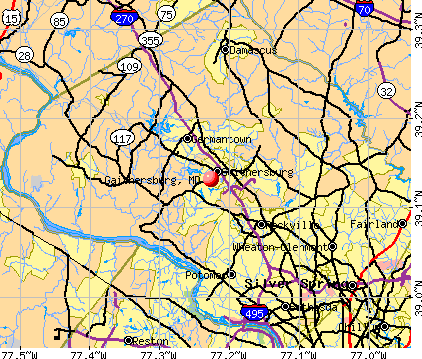 Gaithersburg, MD map