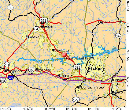 Granite Falls, NC map