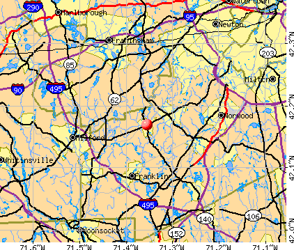 Millis-Clicquot, MA map