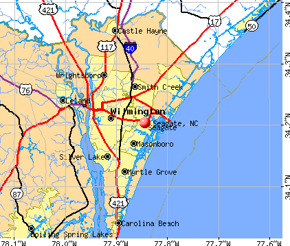 Seagate, NC map