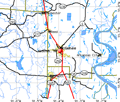 McGehee, AR map