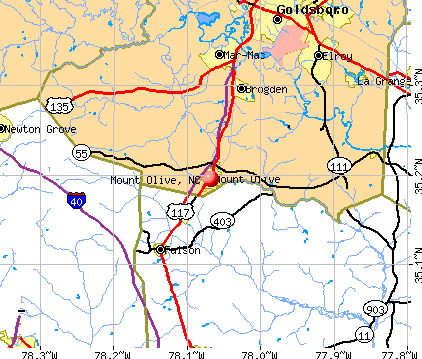 Mount Olive, NC map