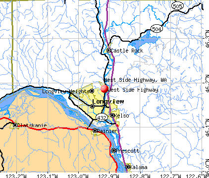West Side Highway, WA map
