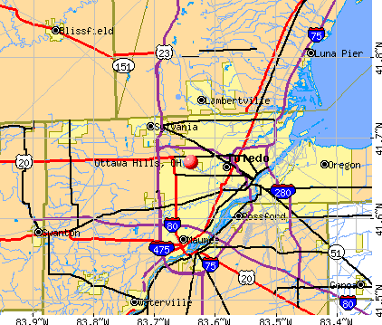 Ottawa Hills, OH map