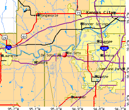 De Soto, KS map