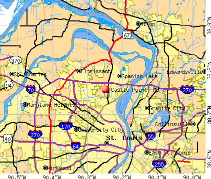 Castle Point, MO map