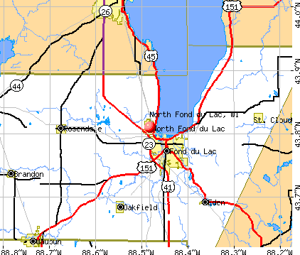 North Fond du Lac, WI map