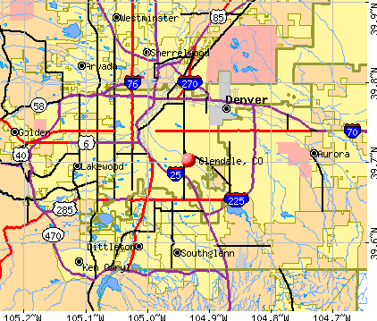 Glendale, CO map
