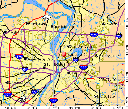 Madison, IL map