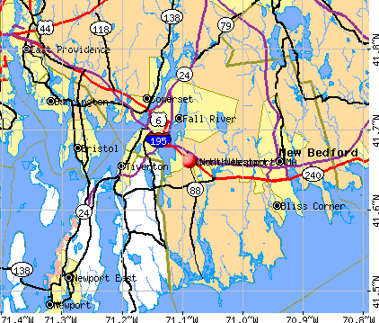 North Westport, MA map