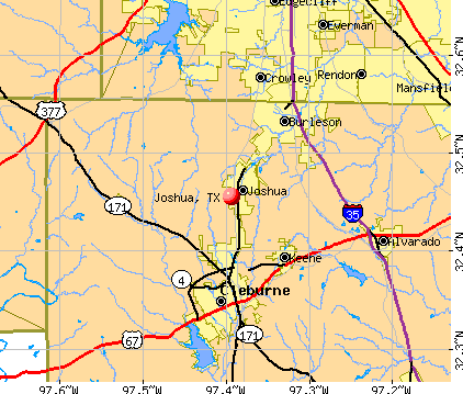 Joshua, TX map