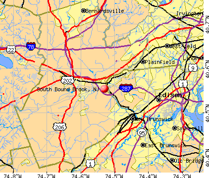 South Bound Brook, NJ map