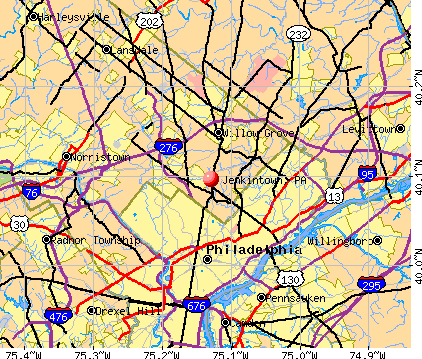 Jenkintown, PA map