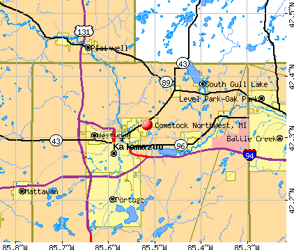 Comstock Northwest, MI map