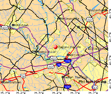 Eagleville, PA map