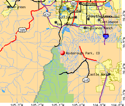 Roxborough Park, CO map