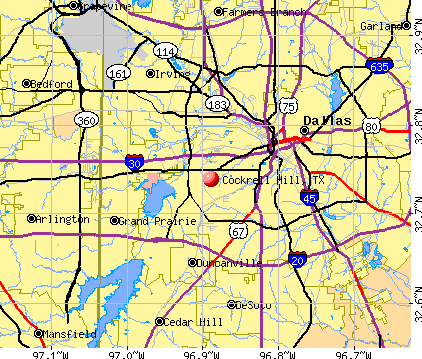 Cockrell Hill, TX map
