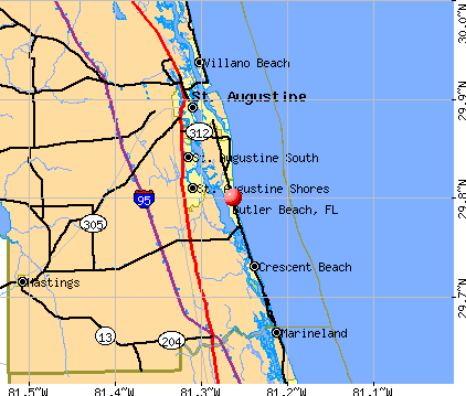 Butler Beach, FL map
