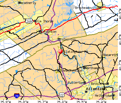 Slatington, PA map