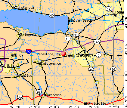 Canastota, NY map