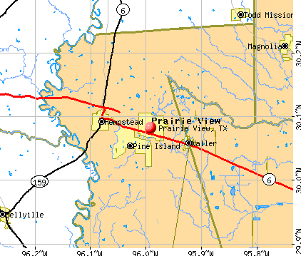 Prairie View, TX map
