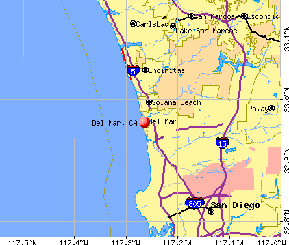 Del Mar, CA map