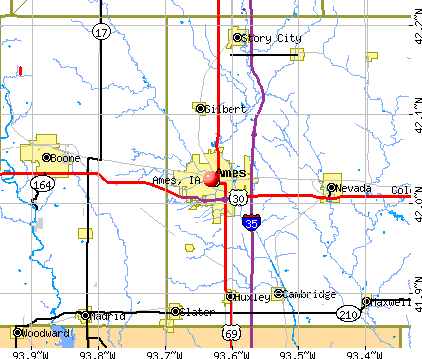 Ames, IA map
