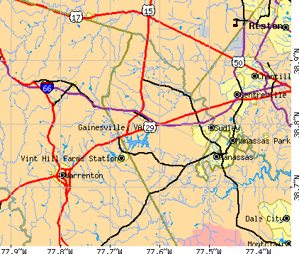Gainesville, VA map