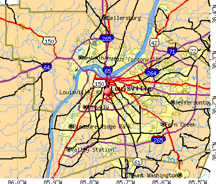 Louisville, KY map