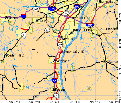 Imperial, MO map
