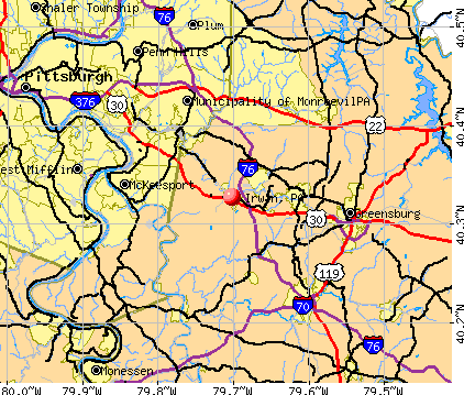 Irwin, PA map