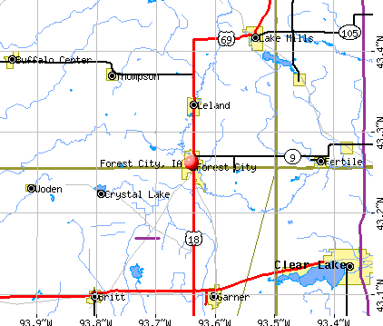 Forest City, IA map