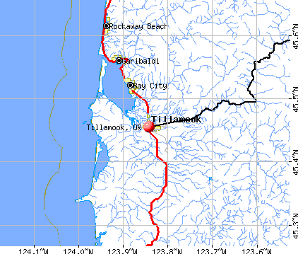 Tillamook, OR map