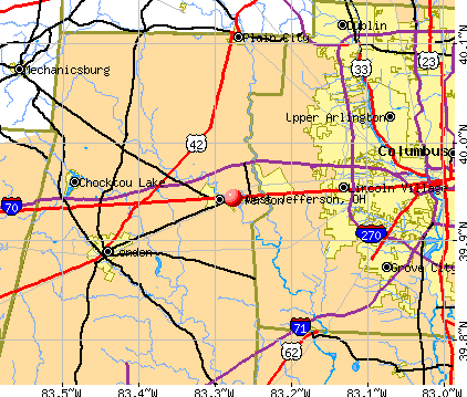 West Jefferson, OH map