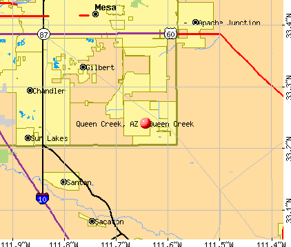 Queen Creek, AZ map