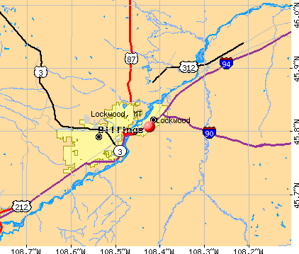 Lockwood, MT map
