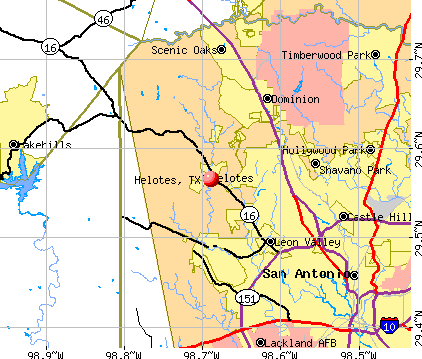 Helotes, TX map