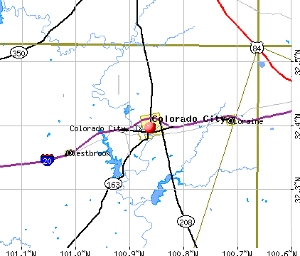 Colorado City, TX map