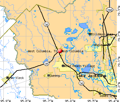 West Columbia, TX map