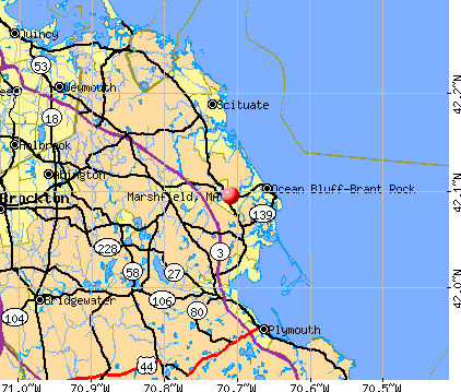 Marshfield, MA map