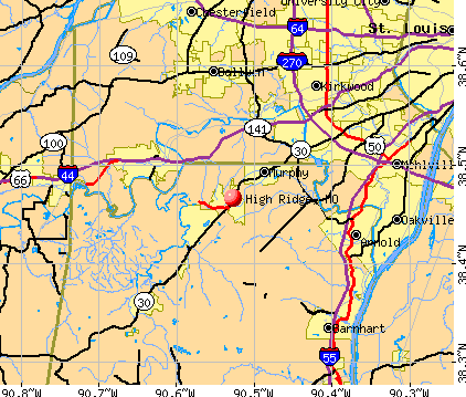 High Ridge, MO map