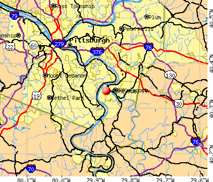 Port Vue, PA map