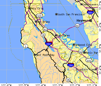 Highlands-Baywood Park, CA map
