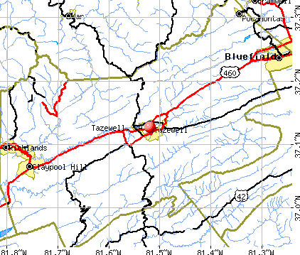 Tazewell, VA map