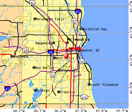 West Milwaukee, WI map