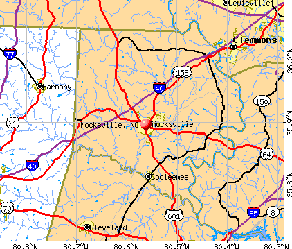 Mocksville, NC map