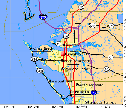 Bradenton, FL map